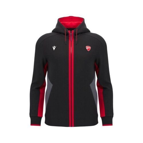 Sweatshirt À Capuche Zippé Macron Dual Ducati Noir