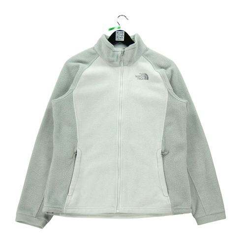 Reconditionné - Veste Polaires Femme Manches Longues Blanc The North Face - Col Montant - Taille L - Femme - Blanc