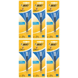 Bic Lot De 6 Packs 2 Recharges Pour Stylo Bille 4 Couleurs Pointe Moyenne 1 Mm Bleu