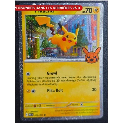 Pokémon Pikachu Trick Or Trade Halloween Stamp 018 / 091 Holo