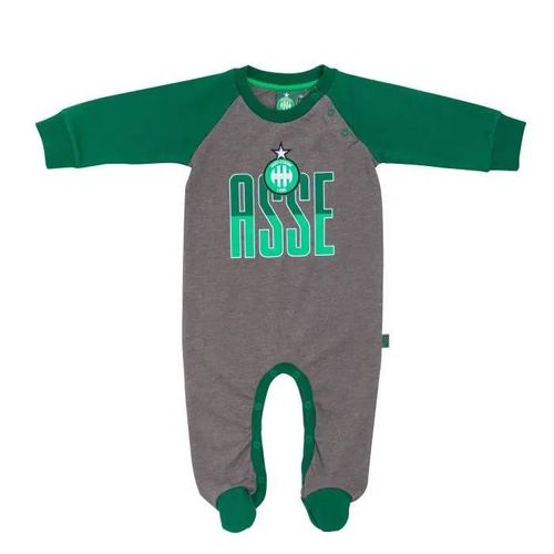 12 Mois - Grenouillère Bébé - As Saint Etienne - Gris - Collection Officielle - Garçon