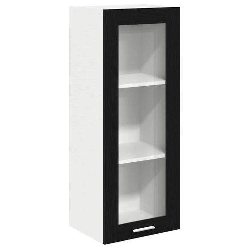 vidaXL Armoire suspendue avec étagère Riga Chêne noir 40 x 31 x 100 cm