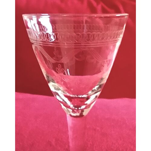 Ensemble Ancien De 6 Verres A Porto De Chez "Baccarat" En Cristal Annees 1900