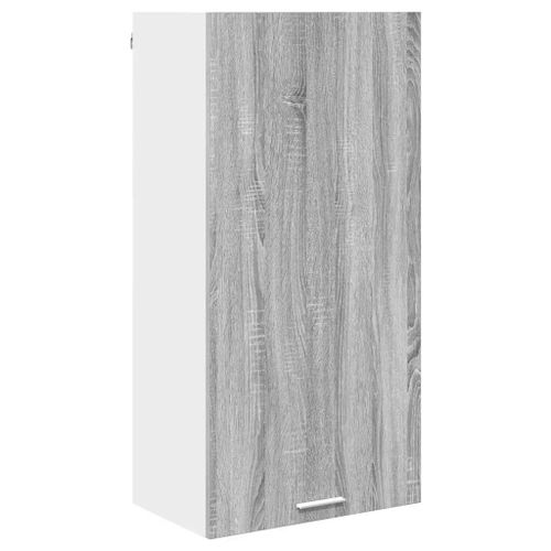 vidaXL Armoire suspendue Riga Gris Sonoma et Blanc 50 x 31 x 100 cm