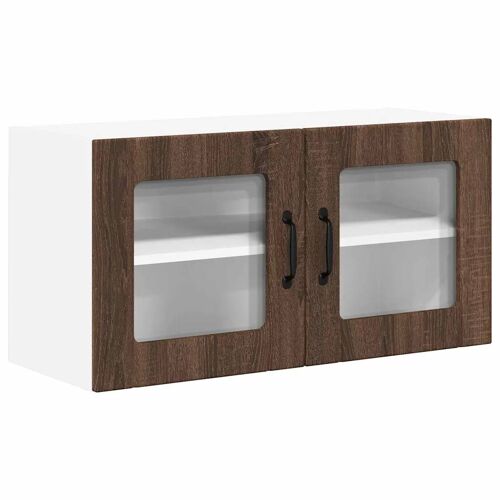 vidaXL Meuble mural de cuisine avec étagère Chêne brun 80 x 31 x 40 cm