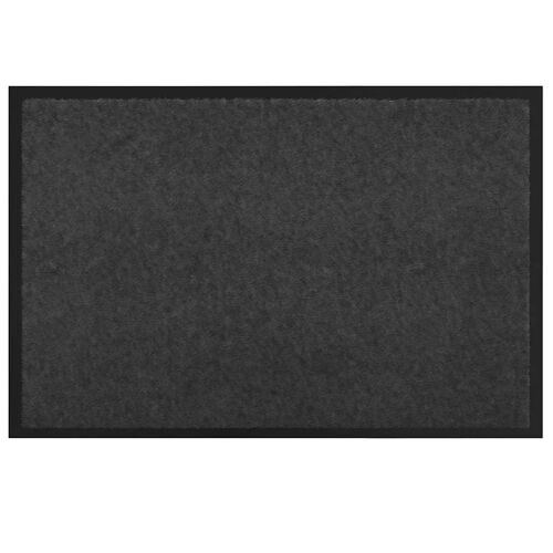 Vidaxl Tapis De Porte Anthracite 40 X 60 Cm Tissu En Teddy