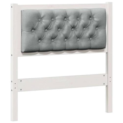 vidaXL Tête de lit Autre Blanc et gris clair 80 cm Bois massif en pin