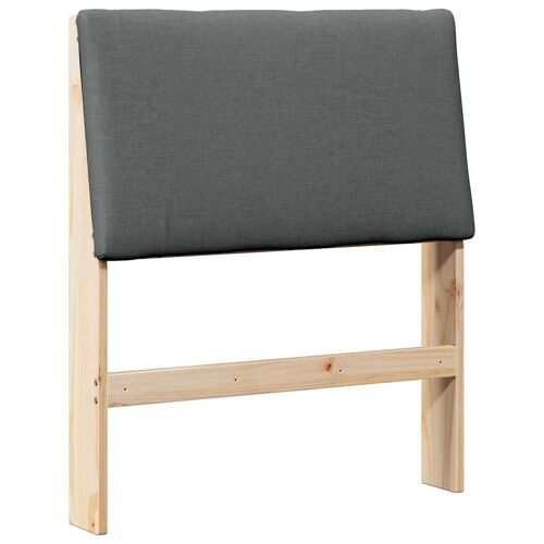vidaXL Tête de lit capitonnée Gris foncé 75 cm Pin massif