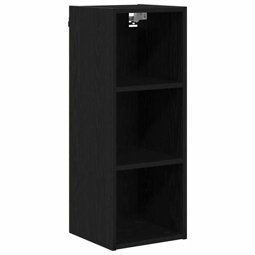 vidaXL Armoire suspendue Riga Chêne noir 30 x 29.5 x 80 cm