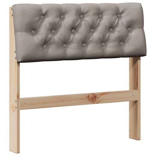 vidaXL Tête de lit capitonnée Taupe 75 cm Pin massif