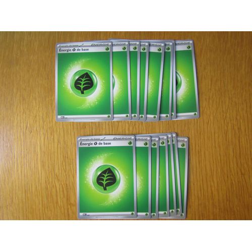 Lot De 15 Cartes Energies Pokémon Plante (Version 2025-1)