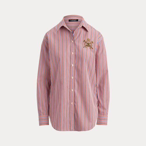 Chemise Rayée Relaxed Fit En Popeline