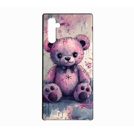 Coque Pour Galaxy Note 10 Teddy Bear Rose Violet 10089