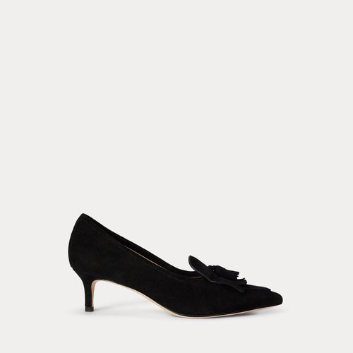 Chaussures Escarpins Adrienne Rabat Frangé En Daim