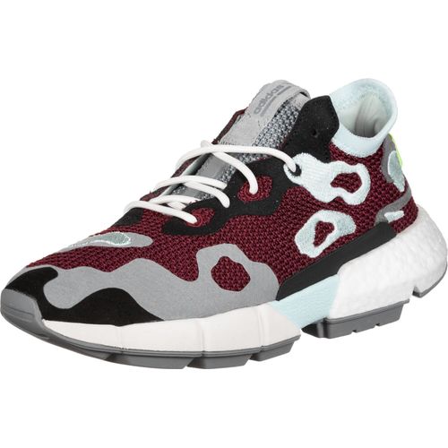 Chaussures Adidas Originals Baskets Basses Gris Rouge Foncé Blanc