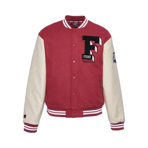Fubu Veste Mi-Saison Beige / Rouge Foncé / Noir