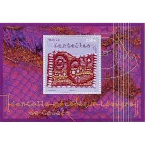 Art : Dentelle Mécanique : Dentelle De Calais Feuillet 4601 Année 2011 Yvert Et Tellier Luxe