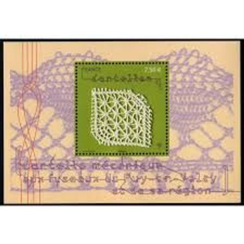 Art : Dentelle Mécanique : Dentelle Du Puy En Velay Feuillet 4603 Année 2011 Yvert Et Tellier Luxe
