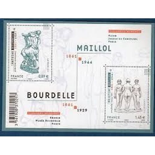 Art : Sculptures D'Antoine Bourdelle Et Aristide Maillol Feuillet 4626 Année 2011 N° 4626 4627 Yvert Et Tellier Luxe