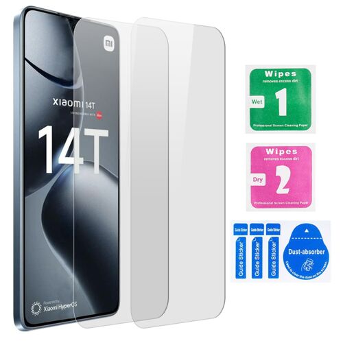 Verre Trempé Pour Xiaomi 14t (6.67") - Lot De 2, Protection Écran 9h Anti-Rayures - Hct Style®