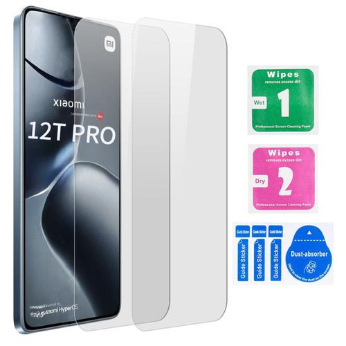 Verre Trempé Pour Xiaomi 12t Pro (6.67") - Lot De 2, Protection Écran 9h Anti-Rayures - Hct Style®