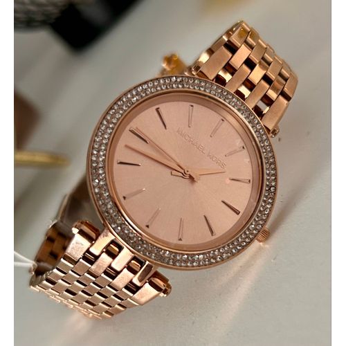 Michael Kors Montre Darci Pour Femme, Mouvement À Quartz Trois Aiguilles, Ton Or Rose, Bracelet En Acier Inoxydable