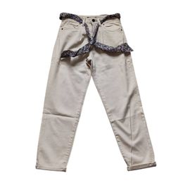 Jean Mom Fit Écru Taille 34