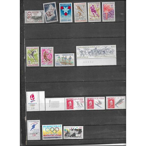 France 17 Timbres Neufs Jeux Olympiques