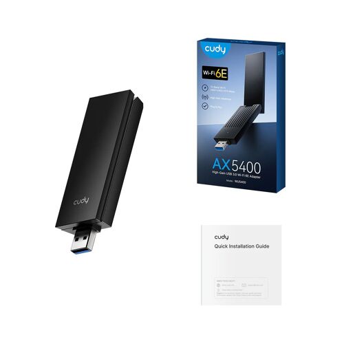 Cudy Adattatore USB Wi-Fi 6E AX5400 Tri-Band Gaming per PC Windows 10/11