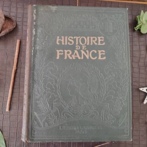 Histoire De France Illustrée ¿ Larousse, Des Origines À 1610, Encyclopédie Visuelle, Édition Rigide Grand Format, Cartes, Planches Couleurs, 412 Pages, Livre Ancien, Histoire Nationale