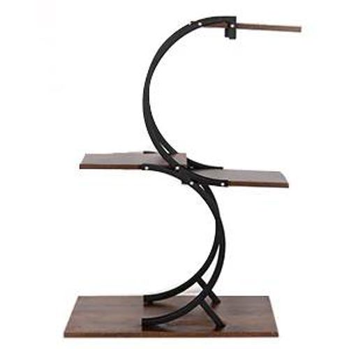 Todeco Porte plante interieur 4 Niveaux, Support plantes en Métal, étagère plante interieur support pot de fleurs pour Salon Balcon Jardin Bureau