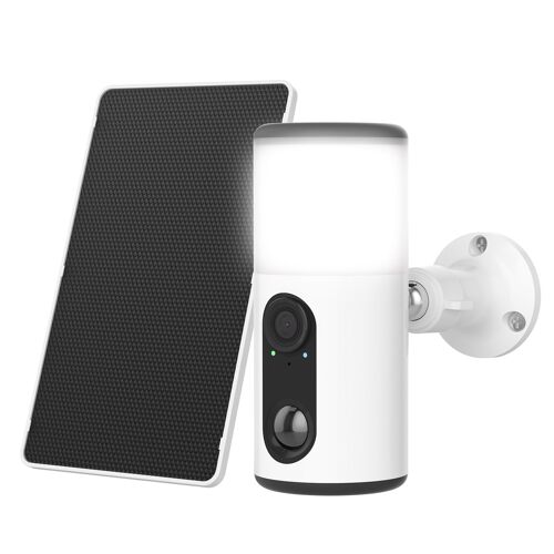 Caméra de surveillance exterieur solaire+ panneau solaire- ANRAN F2M3 lampe de jardin, WiFi 2.4Ghz, compatible Alexa/Google Home