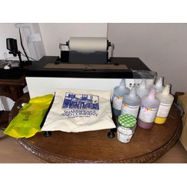 Imprimante DTF R1930 Wiics avec accessoires fournis | encres, clé usb logiciel RIP, poudre et t-shirt pour essais 