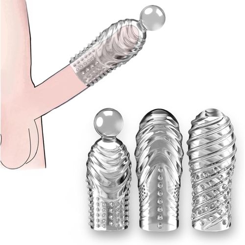 Gaine De Pénis, Manchon Pour Pénis Sex Toys Transparent Pour Agrandissement Du Pénis, Jouets Sexuels Pour Hommes