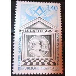 1993. F2796: Centenaire Du "Droit Humain", Ordre Maçonnique Mixte International.