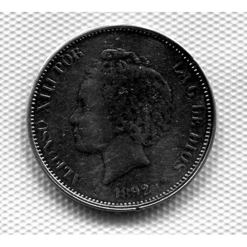 5 Pesetas 1892