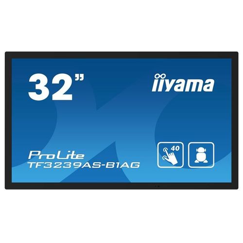iiyama TF3239AS-B1AG Écran d'affichage dynamique Écran plat de signalisation numérique 31.5" LED 500 cd/m² Full HD Noir Écran tactile Intégré dans le processeur Android 24/7