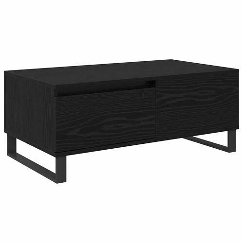 vidaXL Table basse avec tiroir Chêne noir Bois d'ingénierie