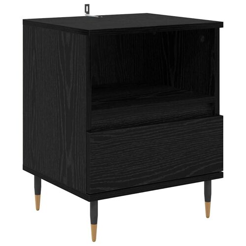 vidaXL Cabinet de chevet Chêne noir 40 x 35 x 50 cm Bois d'ingénierie
