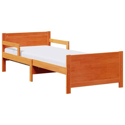 Vidaxl Cadre De Lit Avec Matelas Marron Cire 80 X 200 Cm