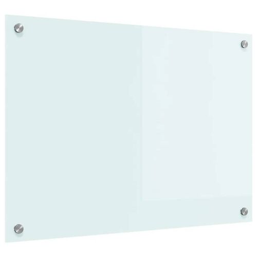 vidaXL Protection de cuisine Blanc 70 x 50 x 0.8 cm verre trempé