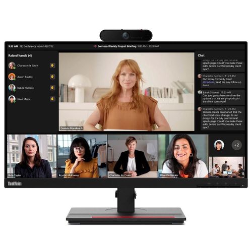 Lenovo ThinkVision T24m-29 - Écran LED - 24" (23.8" visualisable) - 1920 x 1080 Full HD (1080p) - IPS - 250 cd/m² - 1000:1 - 4 ms - HDMI, DisplayPort, USB-C - noir corbeau - pour ThinkCentre M90s...