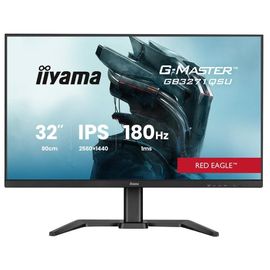 iiyama G-MASTER Red Eagle GB3271QSU-B2 - Écran LED - 32" (31.5" visualisable) - 2560 x 1440 WQHD @ 165 Hz - IPS - 400 cd/m² - 1200:1 - 1 ms - 2xHDMI, 2xDisplayPort - haut-parleurs - noir mat