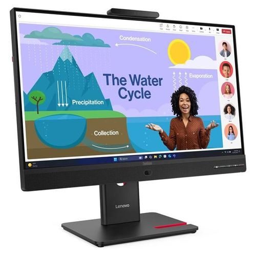 Lenovo ThinkVision T24D-4v - Écran LED - 1920 x 1080 Full HD (1080p) @ 120 Hz - IPS - 250 cd/m² - 1500:1 - 4 ms - HDMI, 2xDisplayPort, 2xUSB-C - haut-parleurs - noir eclipse