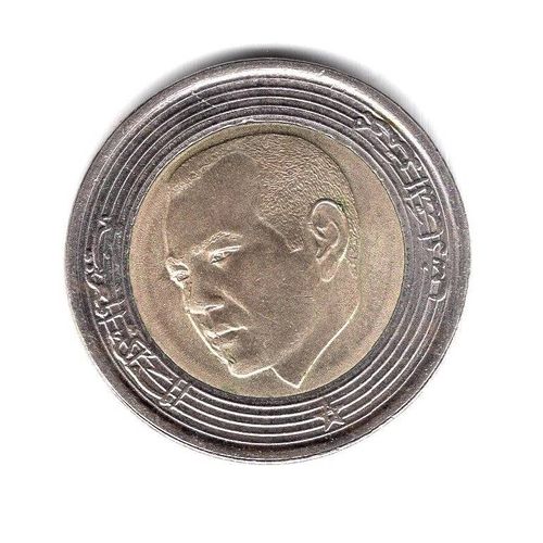 Maroc Piece De 5 Dirhams 2002 Bimetallique Ref Km 109 Superbe