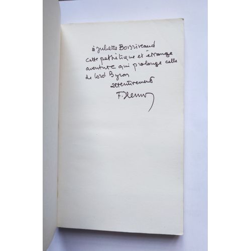 Frédéric-Jacques Temple Le Tombeau De Medora (Fille De Lord Byron) Avec Un Envoi Autographe Signé 1988 La Manufacture