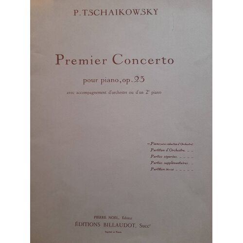 Concerto N° 1 En La Mineur, Op. 23 Piotr Ilitch Tchaïkovski