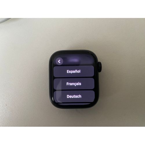 Apple Watch (Series 8) 2022 GPS 41 mm - Aluminium Noir - Bracelet midnight sport taille s/m