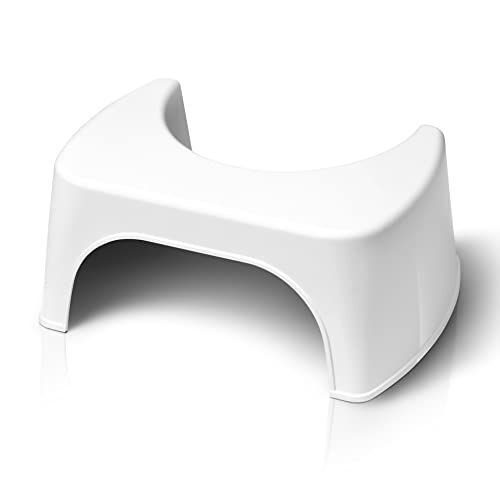 Tabouret physiologique de toilette WELLCARE en plastique blanc