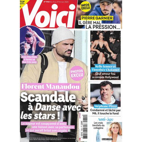 Voici N°1942 21/02/2025 Florent Manaudou/ Pierre Garnier/ Kylie Jenner & Timothée Chalamet/ Stéphane Plaza/ Paris Hilton/ Christophe Licata